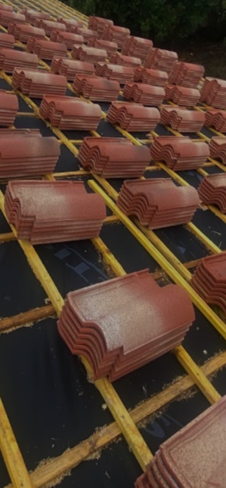 Nouvelle couverture en place